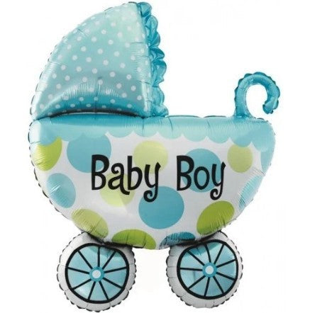 Folienballon Kinderwagen Junge