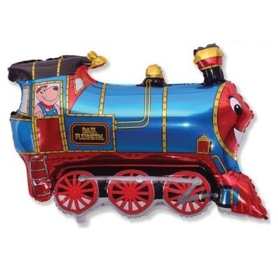 Folienballon Lokomotive (Blau)