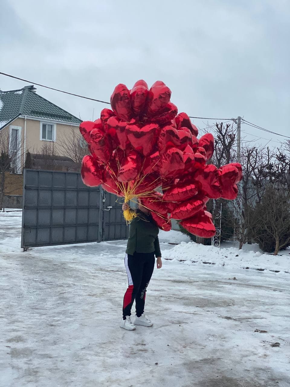 Folienballon Herz rot 1 Stk.