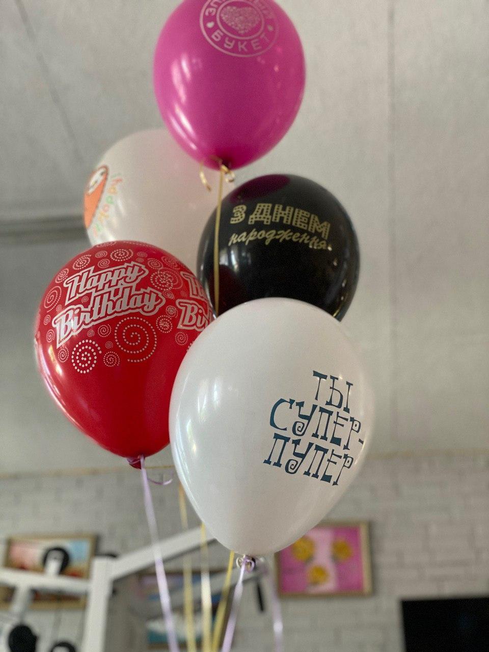 Set: 5 Latexballons mit thematischen Wünschen